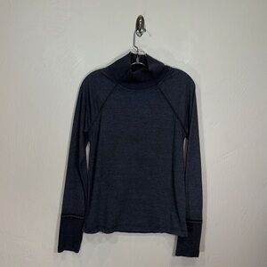 Sundance Charcoal Mock Neck Long Sleeve Top